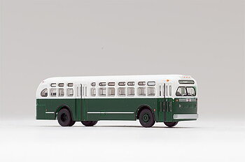Buss GMC grön, motoriseras med chassi WNB-L01