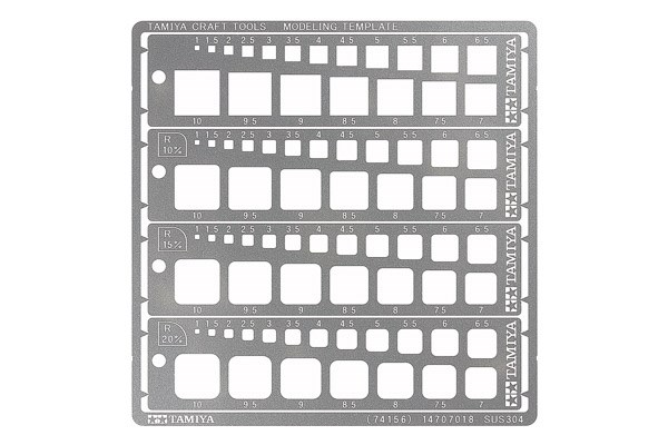Modeling Template Square, 1-10mm