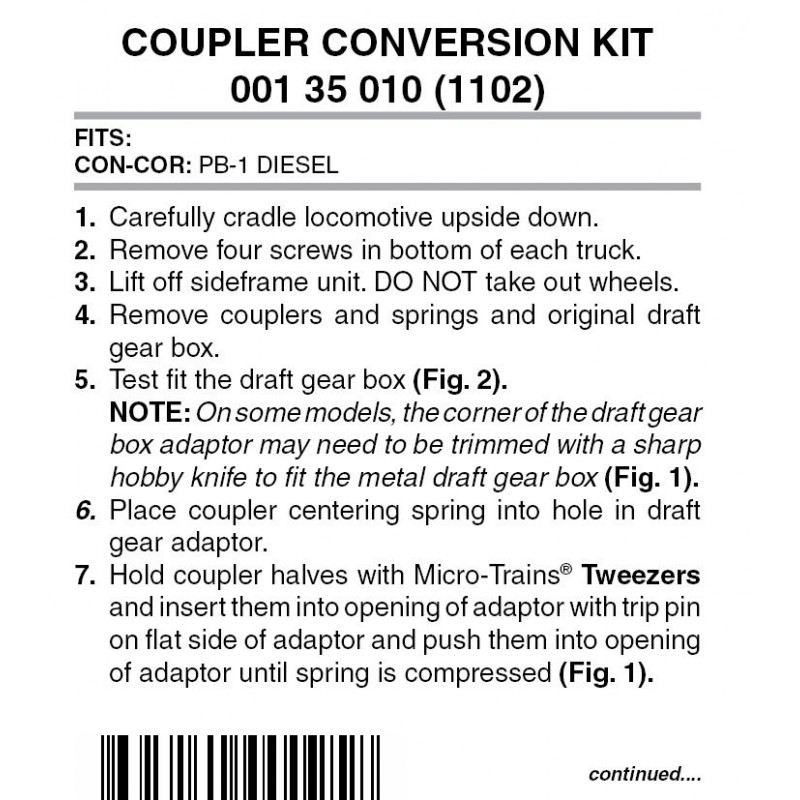 Coupler Conversion Kit 1102
