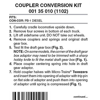 Coupler Conversion Kit 1102