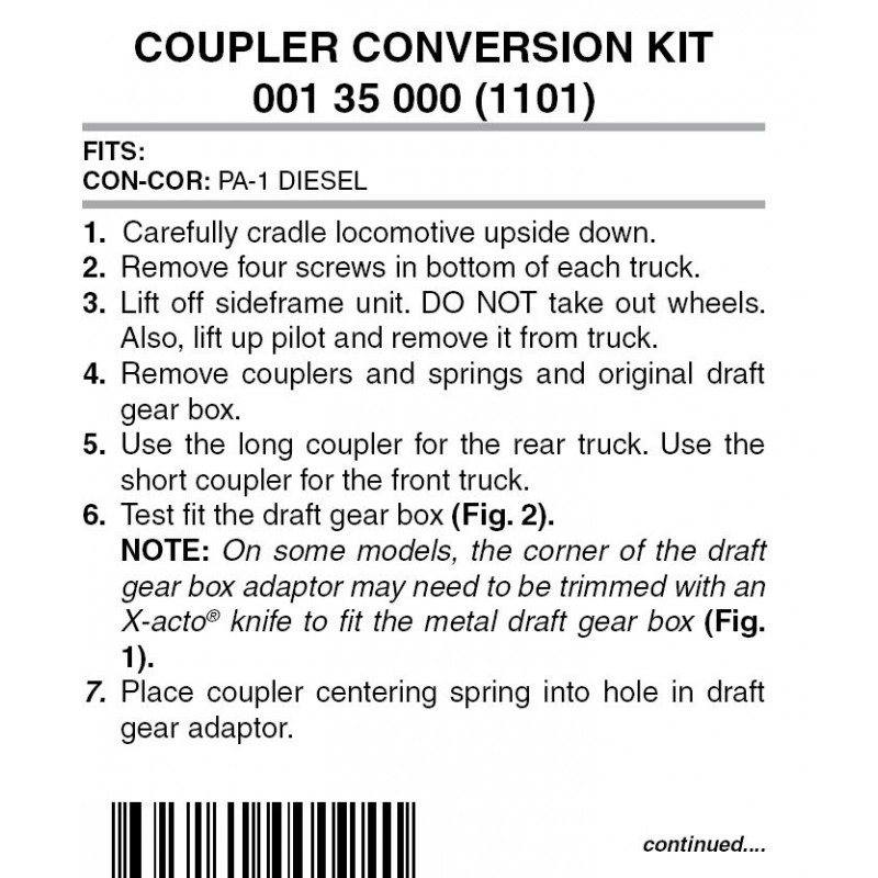 Coupler Conversion Kit 1101