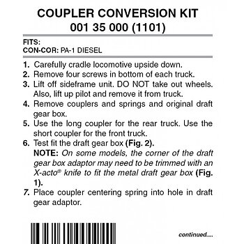 Coupler Conversion Kit 1101