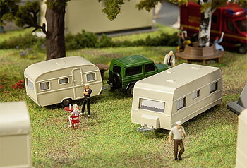 Set of caravans