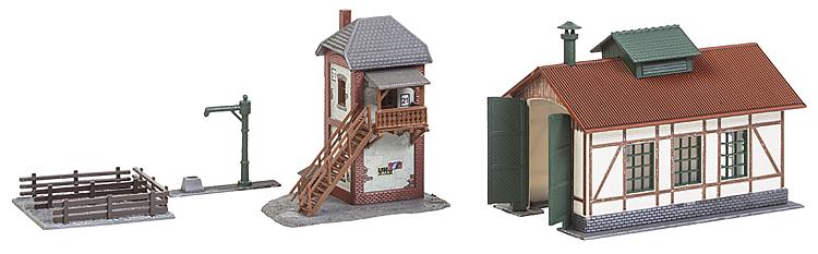 Branch line engine shed with block post Set - 2