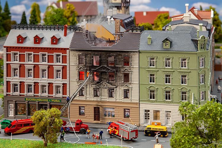 Dwelling house in fire