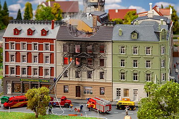 Dwelling house in fire