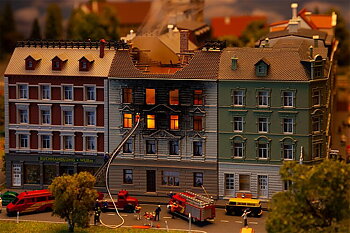 Dwelling house in fire