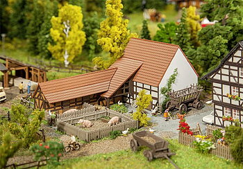Agricultural building with accessories