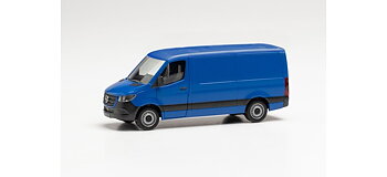 MB Sprinter '18 box lågt tak, ultramarinblå