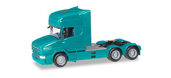 Scania Topline dragbil, turkos