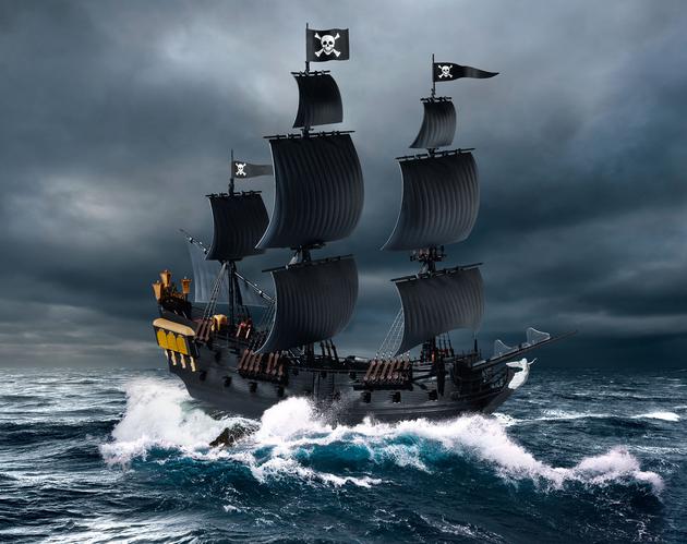 Piratskepp Black Pearl 1/150