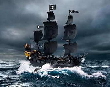 Piratskepp Black Pearl 1/150