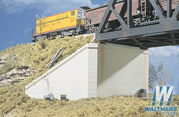Bridge Abutment for Double Track Truss Bridge