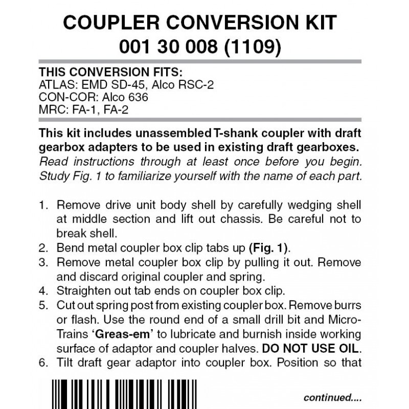 Conversion Kit, 1109