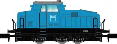 Diesellok DHG 500 C 'RAG', blå, DCC