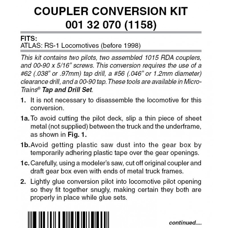 Pilot Conversion Kit 1158