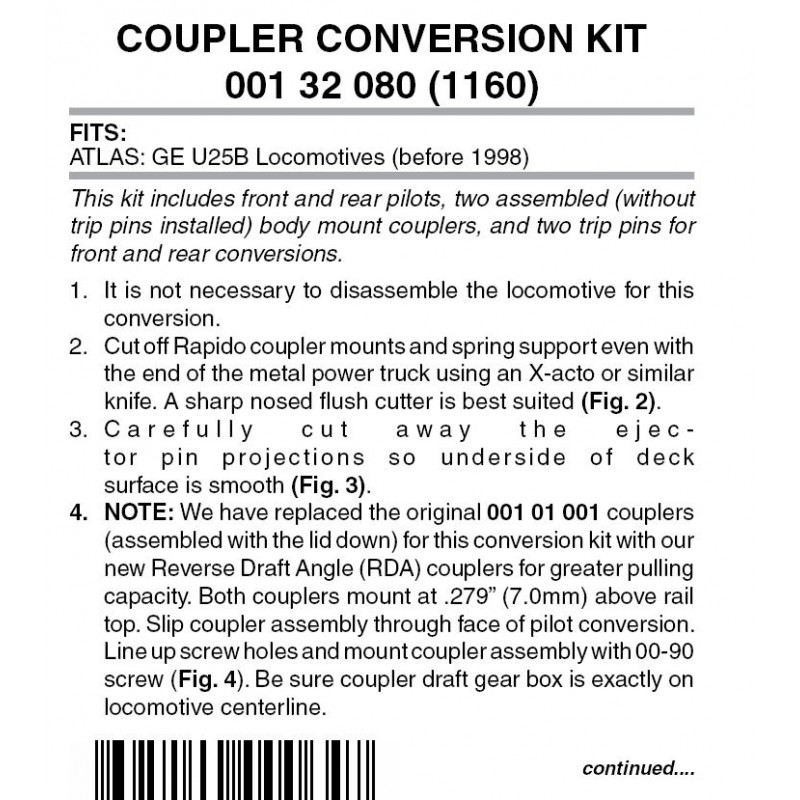 Pilot Conversion Kit 1160