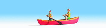 Kanot med figurer