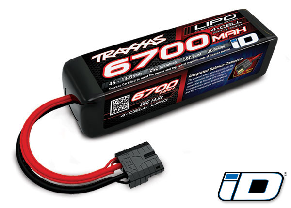 Batteri Li-Po 4S 14,8V 6700mAh 25C iD-kontakt