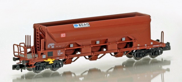Grusvagn Facns 133, rödbrun, DB BDAG