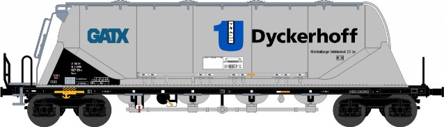 Cementsilovagn Uacns 'GATX-DYCKERHOFF', silver