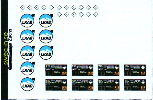 LKAB Zancs x4, dekalark N-skala