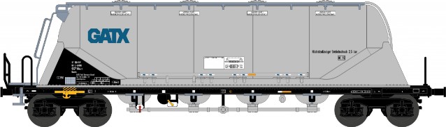 Cementsilovagn Uacns 'GATX', silver