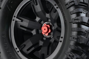Hjulmutter 17mm Aluminium Röd (4)