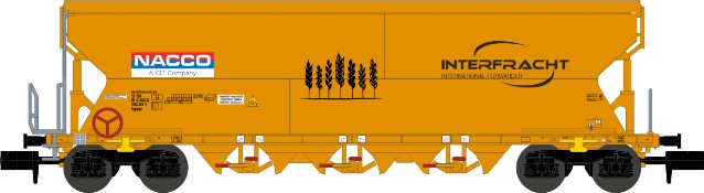 Spannmålsvagn Tagnpps 101m³ 'INTERFRACHT', orange, NACCO