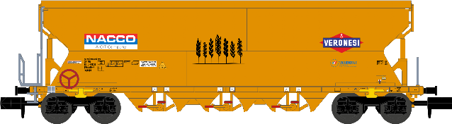 Spannmålsvagn Tagnpps 101m³ 'VERONESI', orange, NACCO