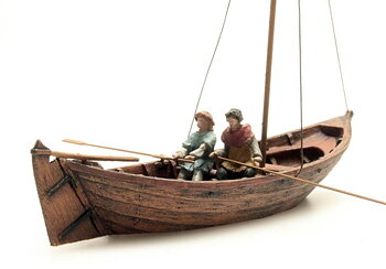 Rowing boat with 2 figures 15th century