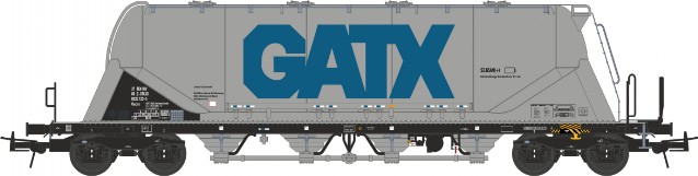 Cementsilovagn Uacns 'GATX', stor logo, silver