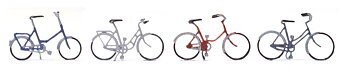 Bicycles set A (4 pcs)