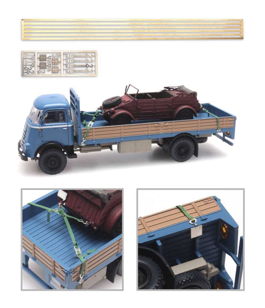 Set: lashing straps, hooks, chocks
