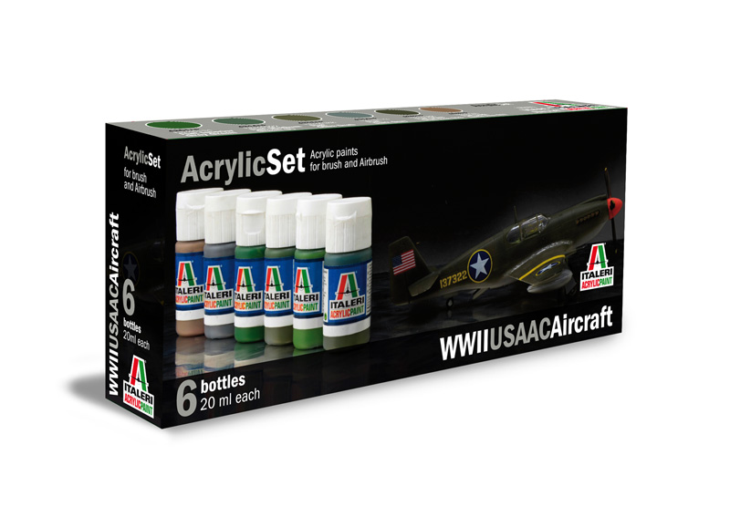 Akrylset (6) WWII USAAC Aircra