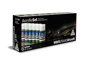 Acrylic Set (6x) WWII USAAC Aircraft