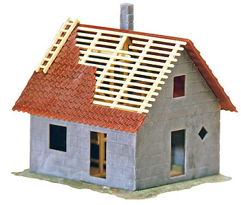Hus under uppbyggnad