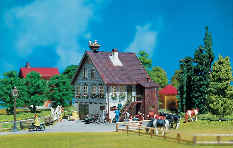 Haus mit Storchennest