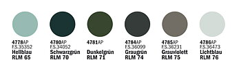 Acrylic Set (6x) WWII Luftwaffe Aircraft