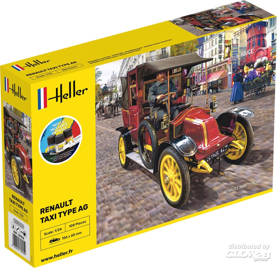 Renault Taxi Type AG, inkl pensel/färg/lim 1/24