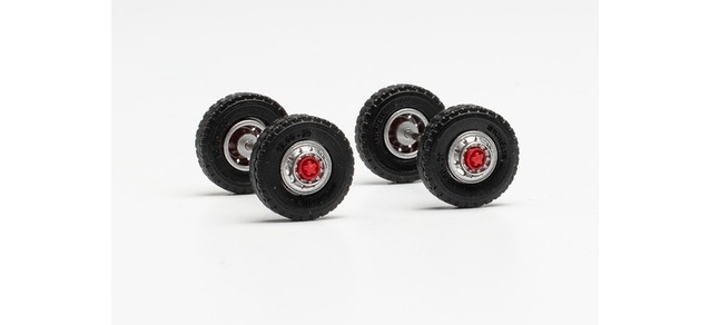 Wheel set road tires 12.00 x 20 with steel rim with tread for front axle Scania LB 76 (content: 2 axles)
