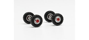 Wheel set off-road tires 11.00 x 20 with steel rims for the front axle (content: 2 axles)