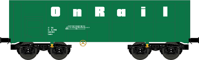 Lådvagn Eamnos 'On Rail', grön, o. Logo