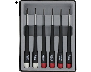 Kryss-skruvmejslar, set om 6st PH+PZ