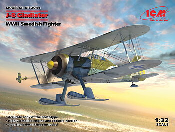 1/32 J-8 Gladiator, WWII Swedish Fighter