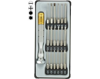 Mejselset, kombi, spår/kryss/torx/insex