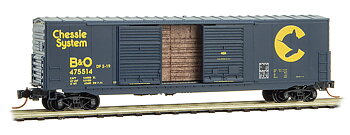 Standard 50" box car w/o roofwalk RD#: B&O 475514
