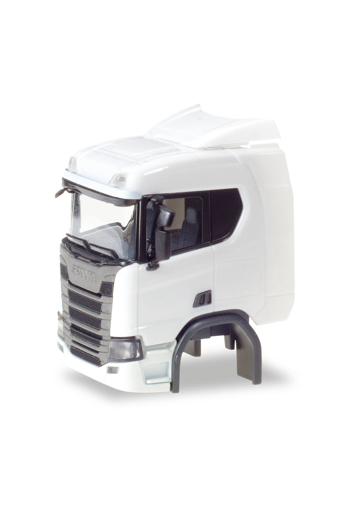 Hytt Scania CR lågtak m. vindavvisare u. solskydd (1st)