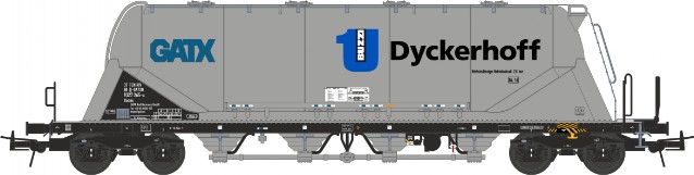 Cementsilovagn Uacns 'GATX-DYCKERHOFF', silver , AC