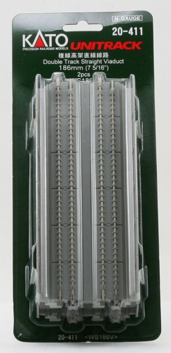 Double Track Straight Viaduct 186mm, (2 st)